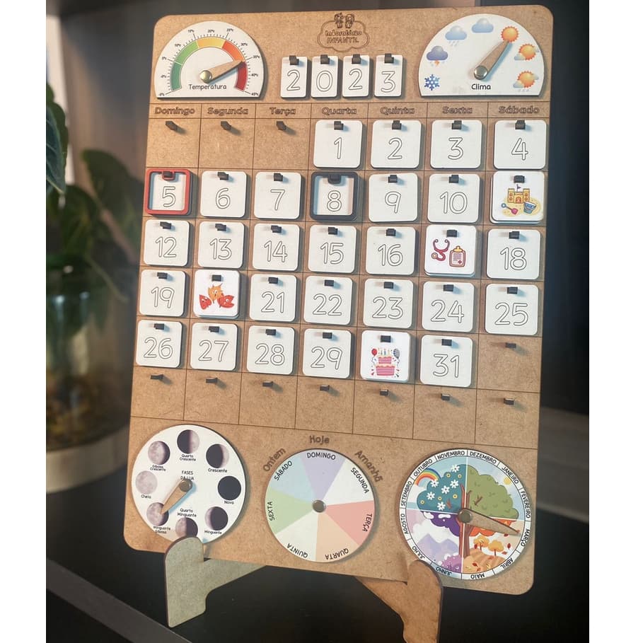 Calendário Montessori Educativo Infantil