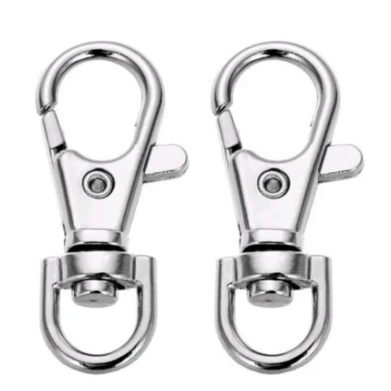 Fecho Mosquetão 35mm Prata - 10 Peças