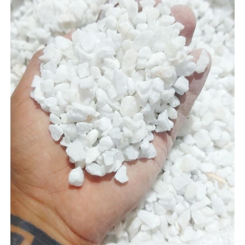 Pedra Branca Para Decorações, jardins e vasos em geral - 1kg