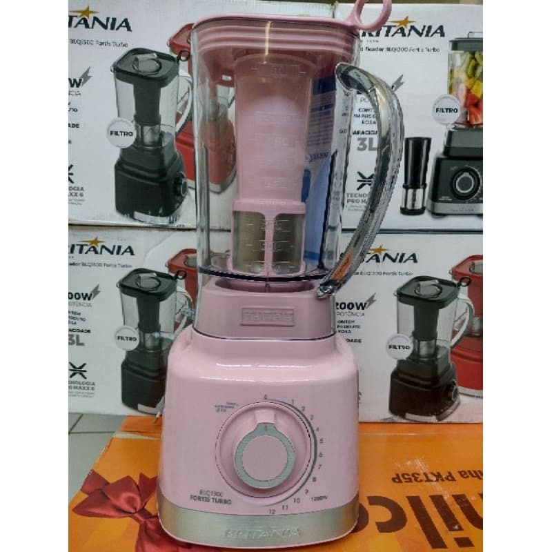 Liquidificador Britânia BLQ1300RS Pro Maxx Turbo 3L 1200W