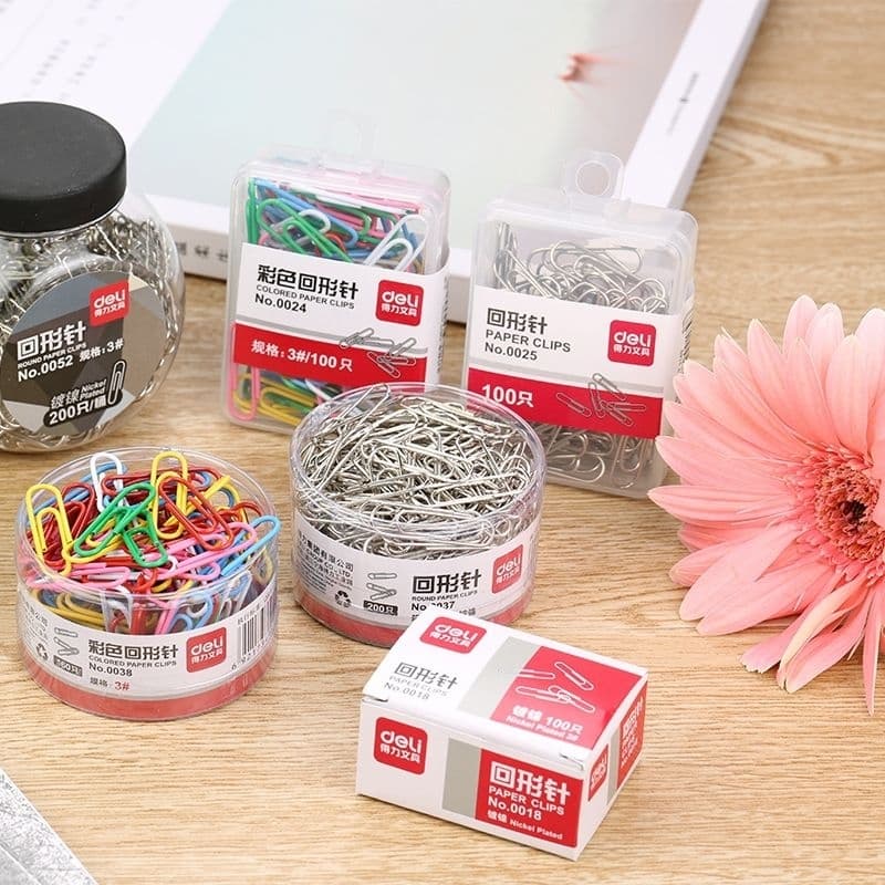 80 / 160 peças de Clipes Para Papel Colorido plata / Metal Prendedor Organizada 1 caixa / clips