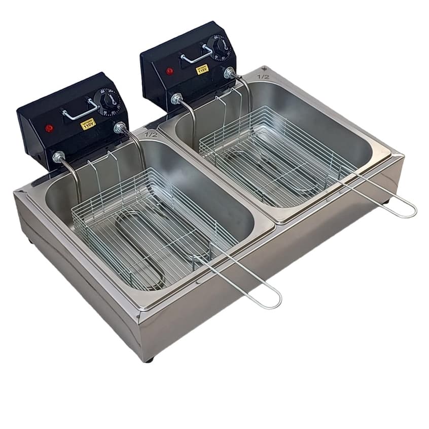 Fritadeira Elétrica 12 litros 2 cubas Profissional sem tampas  promoção
