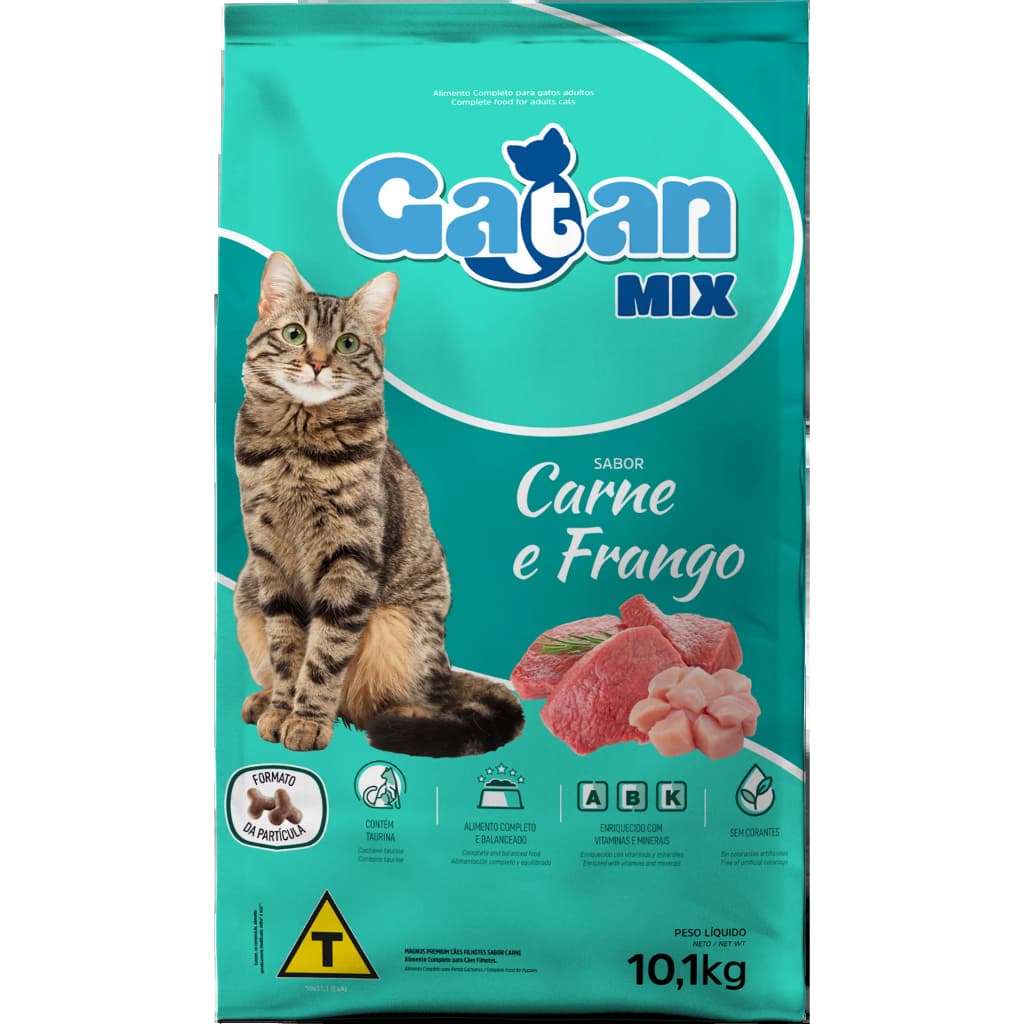 Ração Gatan Mix Gatos Adultos Carne E Frango 20 kg
