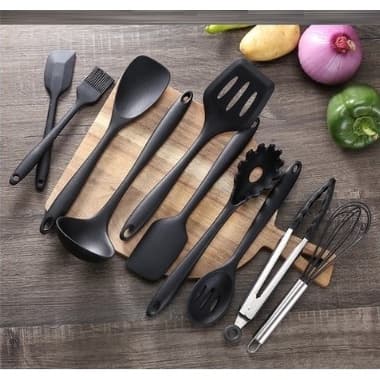Jogo Kit Conjunto C/ 10 Peças Utensílios De Cozinha Silicone
