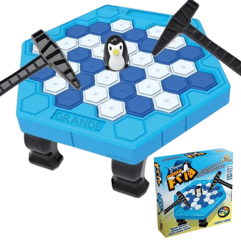 Jogo Pinguim Quebra Gelo Numa Fria Tamanho Grande Jogos De Mesa Brinquedo Infantil Criança