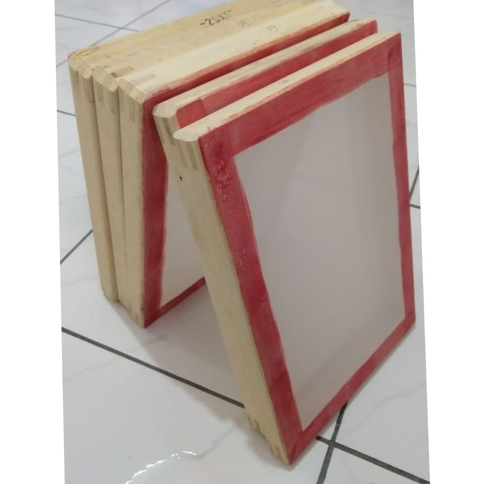 Tela 20x25 Esticada 45 Fios P/ Silk Screen E Serigrafia