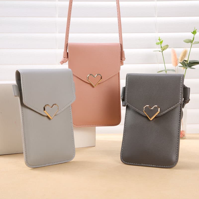 Bolsa feminina porta celular transversal coraçãoYL-785