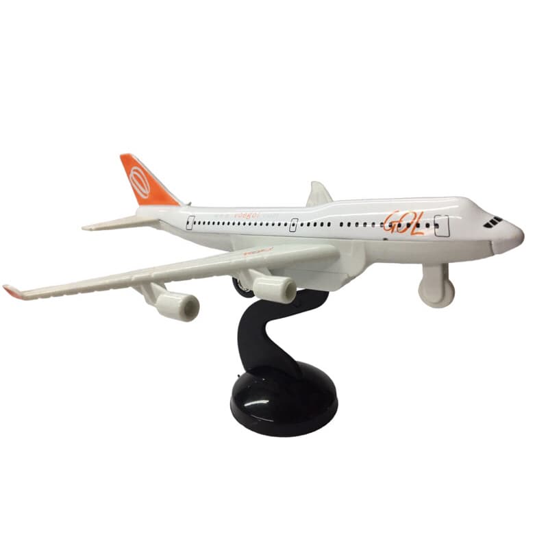 Miniatura Avião aeronave GOL A380 feito em metal tem friccao