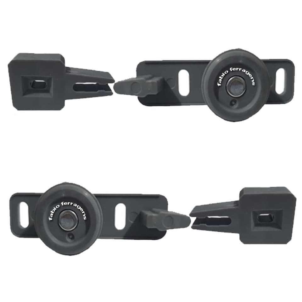 Guias E Freio 26mm ou 28mm Porta Correr Para Guarda Roupa - Fabio Ferragens