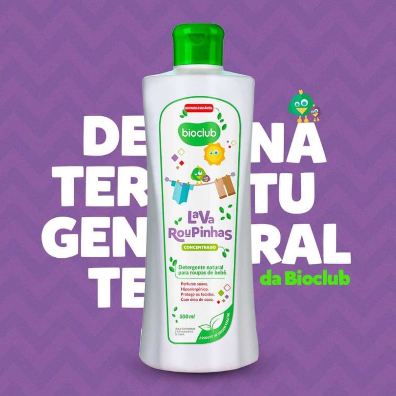 Detergente Lava Roupinhas Do Bebe Concentrado 500ml Bioclub