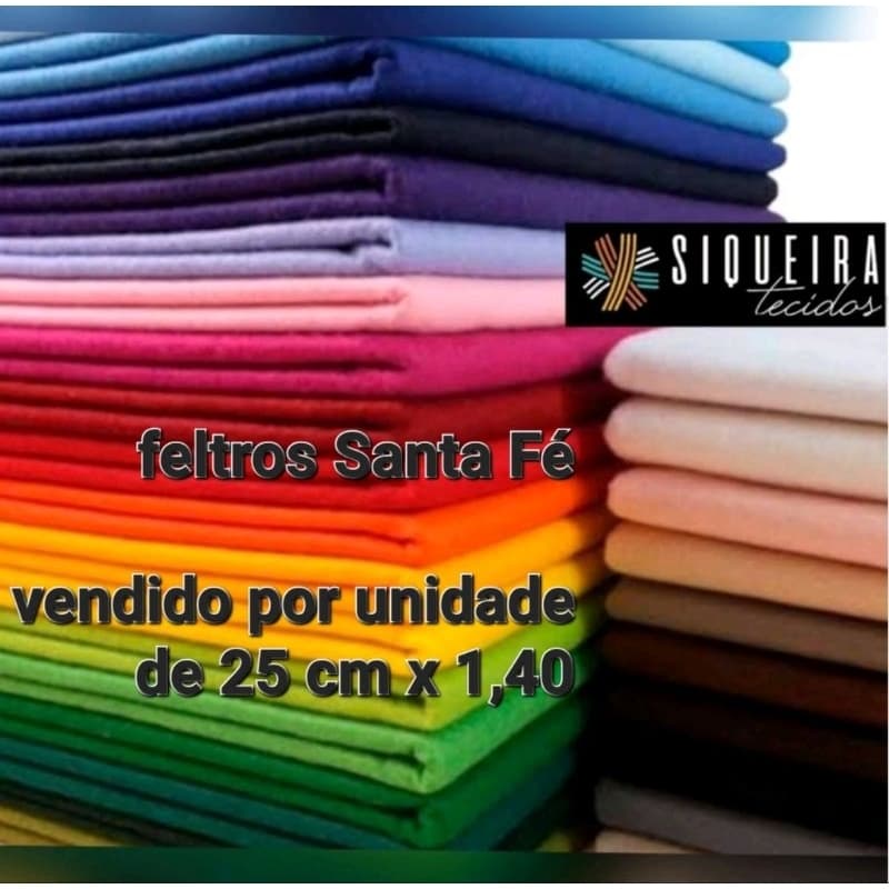 Feltro da Santa Fé (1,40 mt larg padrão) Feltro de altíssima qualidade com toque especial e colorido