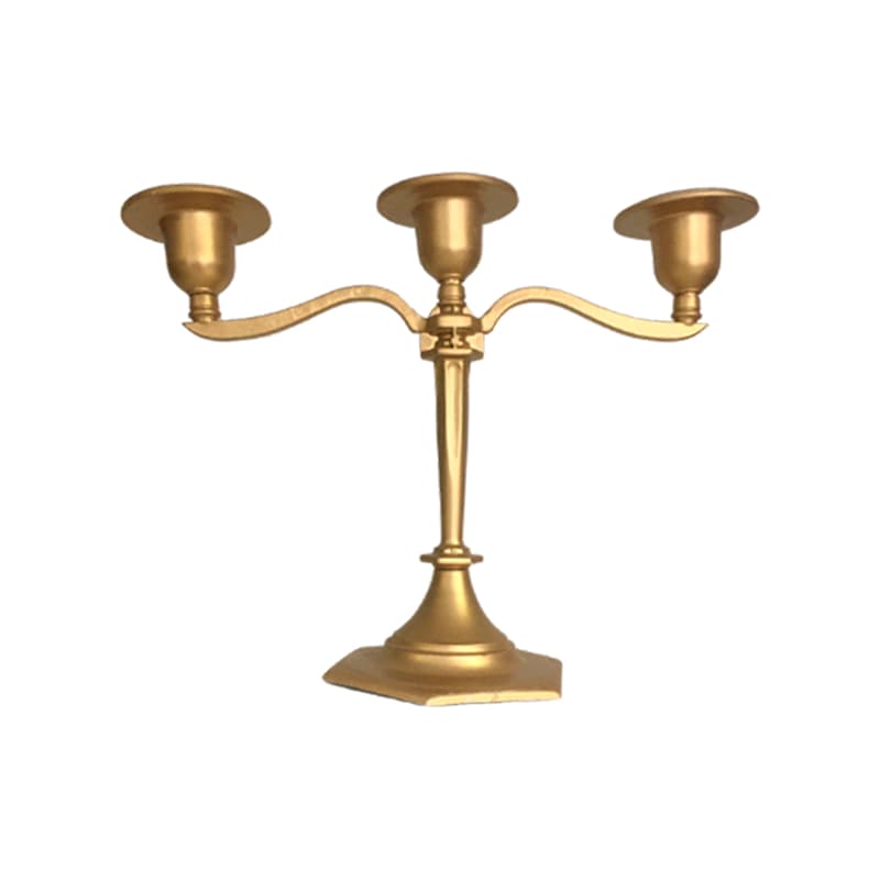 Castiçal Triplo de 20 cm Elegante de Plástico