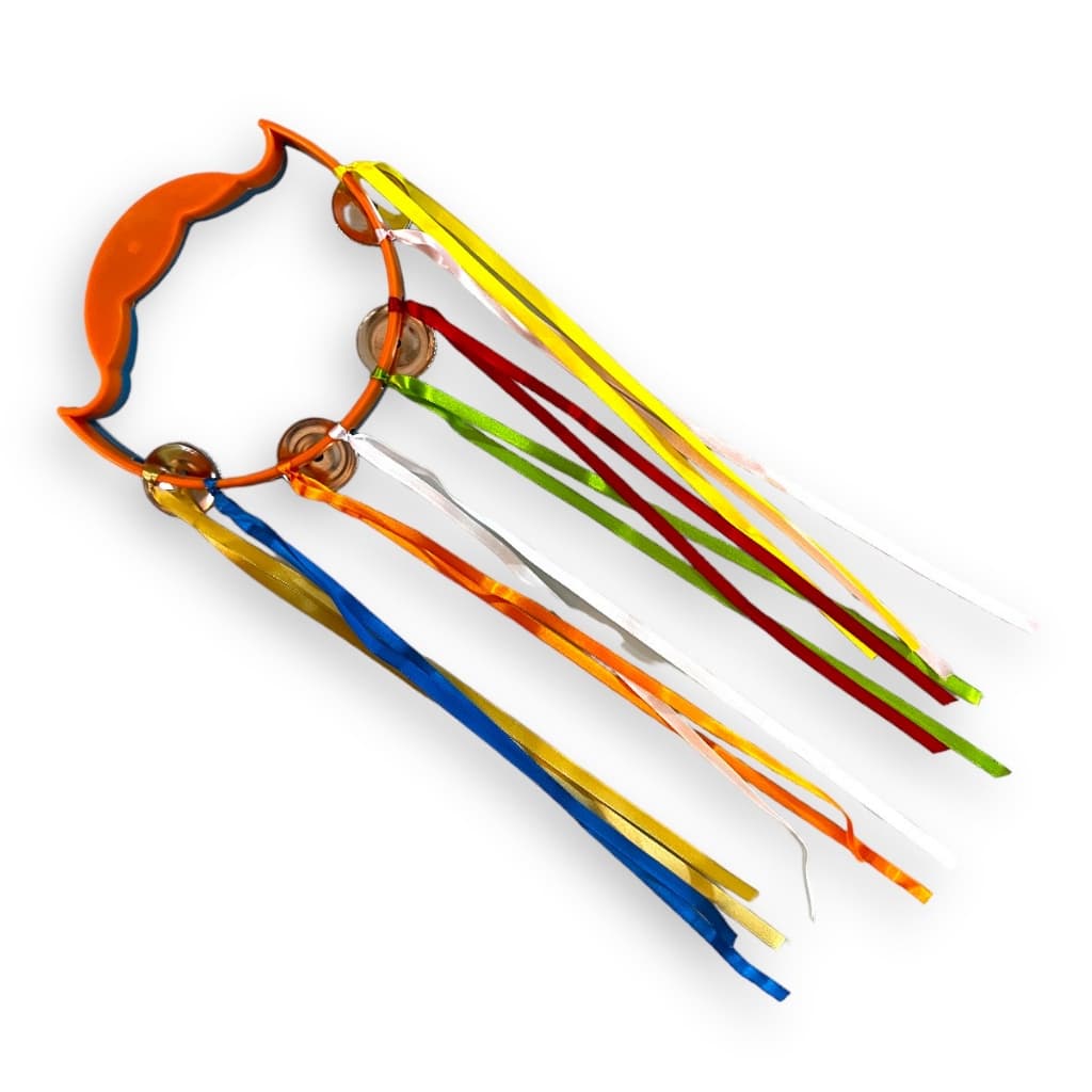 Pandeiro Meia Lua Cigano Com Fitas Coloridas Top