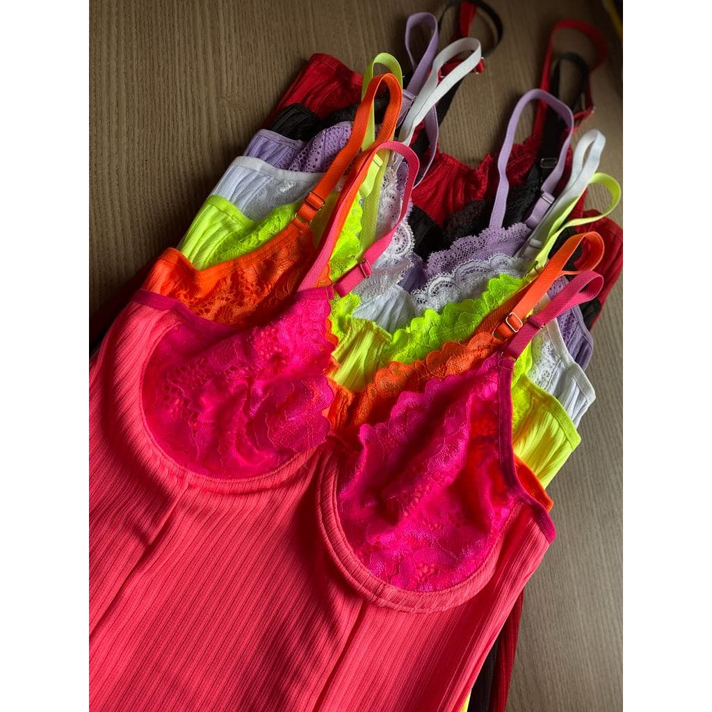 Camisola Bojo de Renda Com Forro Tecido Canelado Roupa de Dormir Pijama Feminina Luxo Sexy