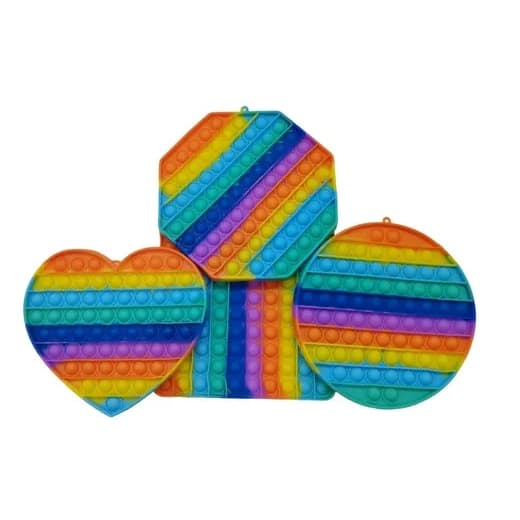 Pop Its Quadrado Coração Círculo Octógono Grandes Brinquedo Anti-stress FidgetToy Sensorial Autismo