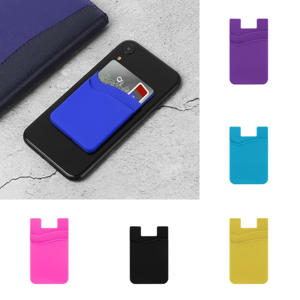Porta Cartão Universal Adesivo Para Celular Silicone Premium