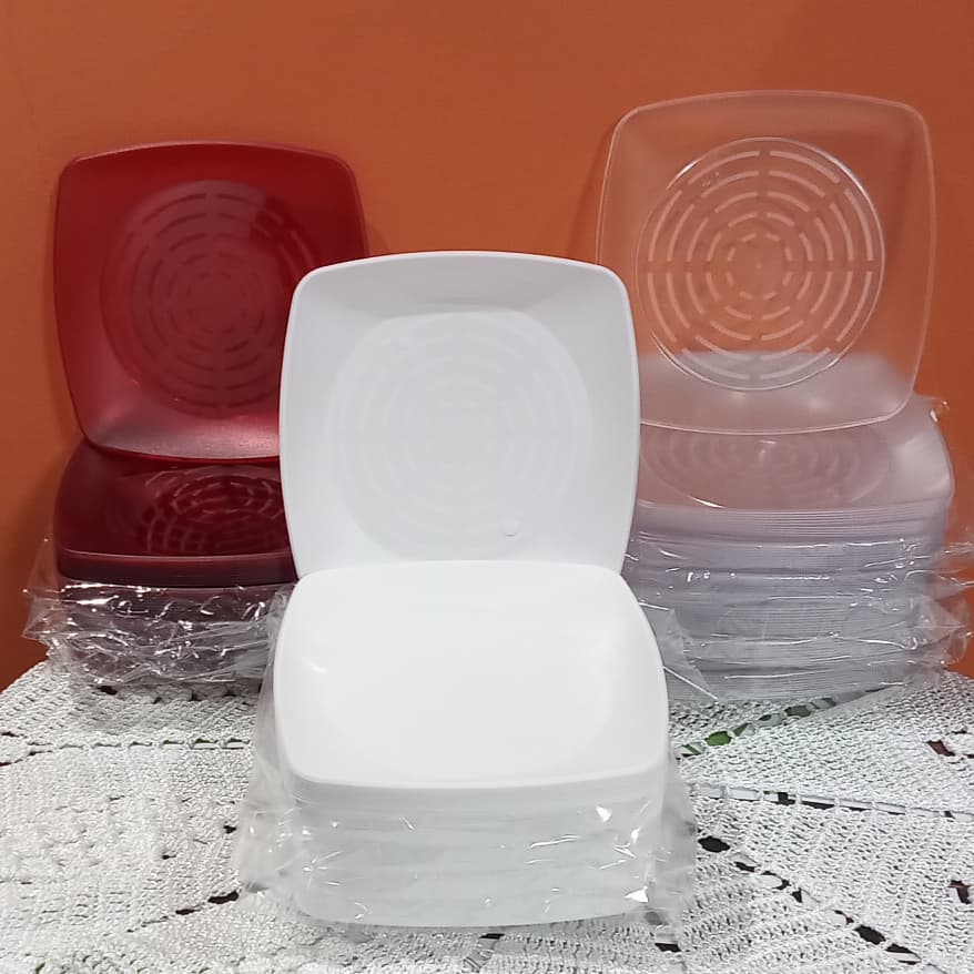 Prato SOBREMESA 15 cm 50 unidades quadrado