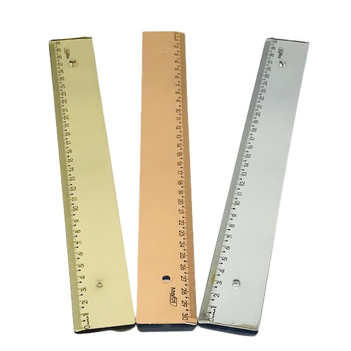 Régua Escolar New Line Metalizada 30cm Maxcril