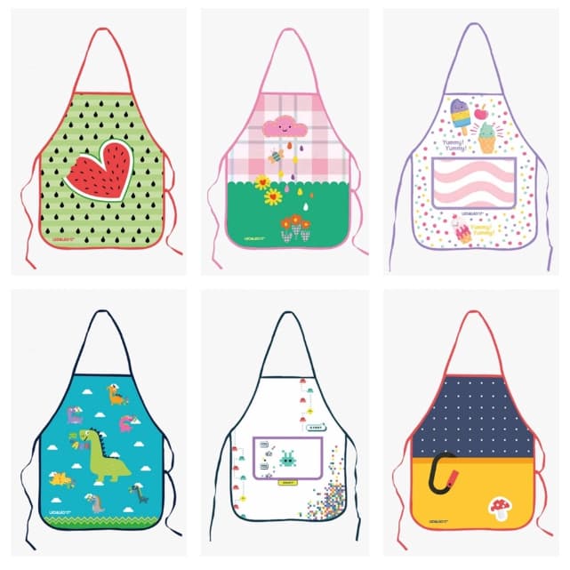 Avental Infantil Impermeável Para Pintura Escolar