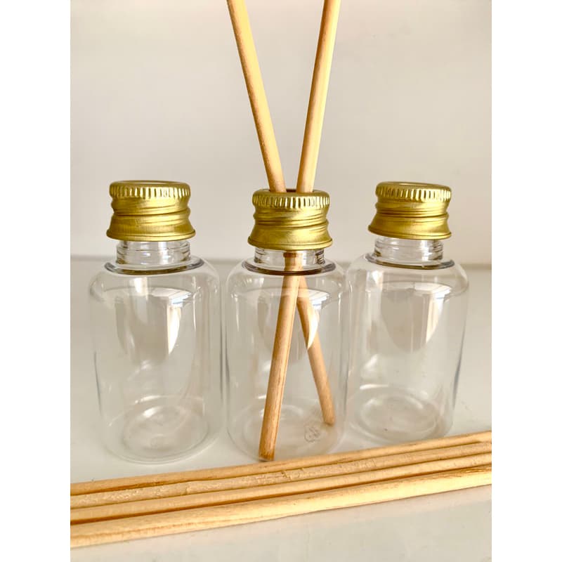 50 Frascos para aromatizador lembrancinha difusor aromatizante tampa alumínio e varetas
