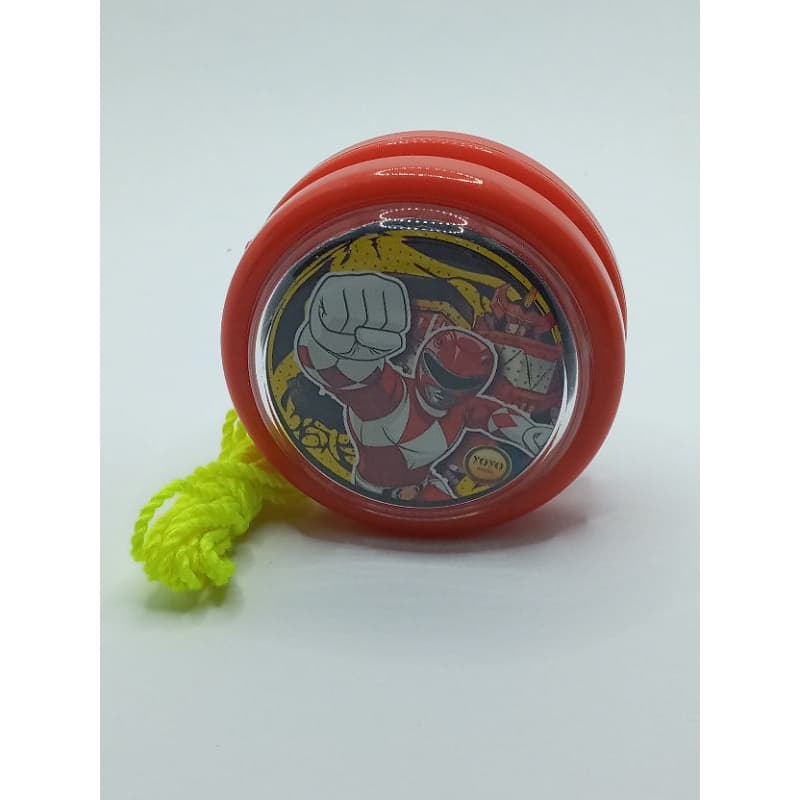 Yoyo Ioio Profissional com Eixo Fixo de Madeira Yoyobrasil Power Rangers Super Hero (ioio) + 3 cordinhas de Reposição