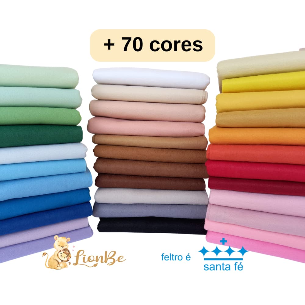 Feltro Santa Fé Liso 50cm x 1,40m Artesanato