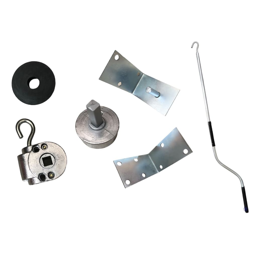 Kit Peças Toldos Cortina Retrátil p/ Tubo de Ferro 2.1/2" (Polegadas) c/ Manivela de 1,00m.