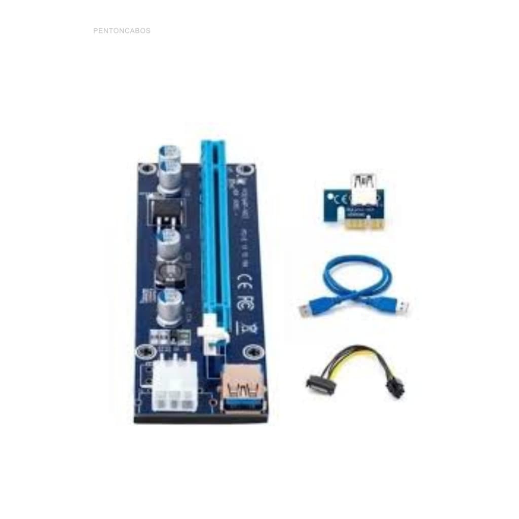 Extensor Placa Pci Riser Express Usb 3.0 Sata 1x 16x