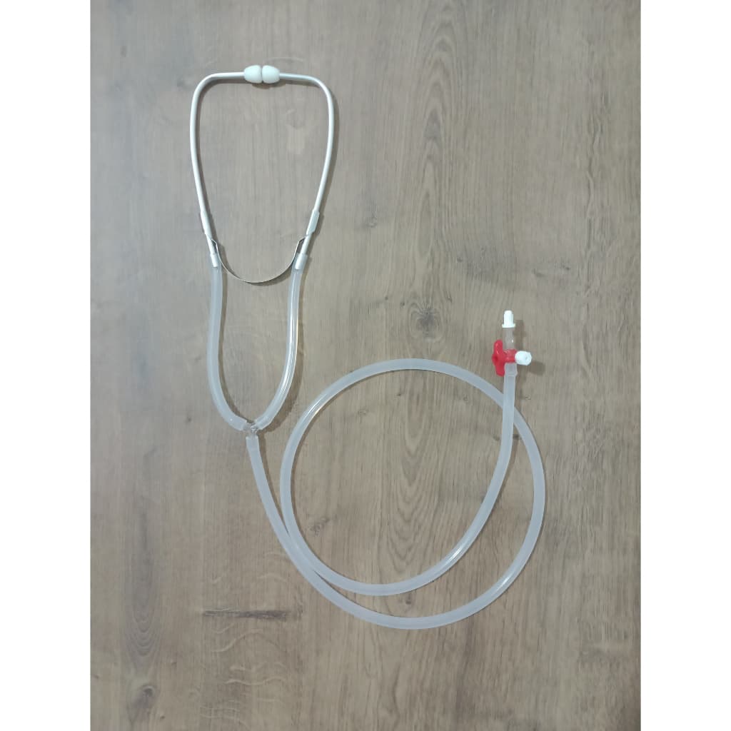 Estetoscópio P/ Ozonioterapia INOX Insuflação Auricular
