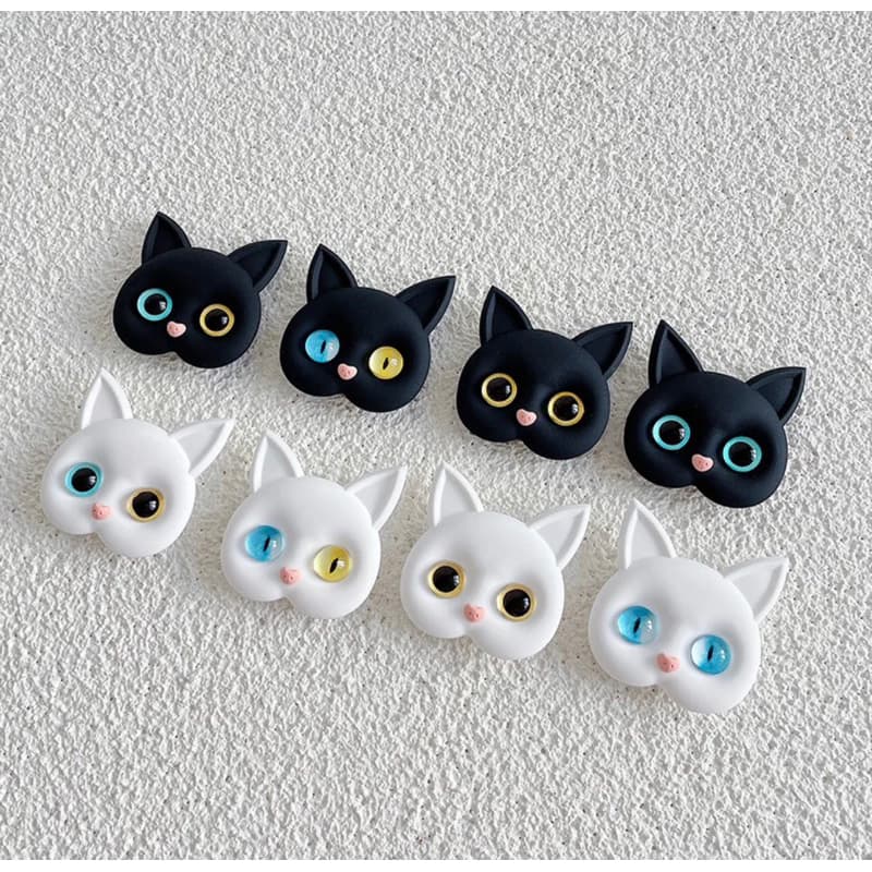 Suporte de celular Pop socts gato preto gato branco suporte de dedo para apoio de celular