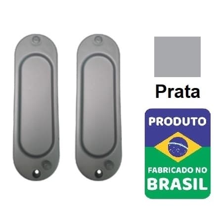 Puxador Para Porta de Correr Concha de Sobrepor Par