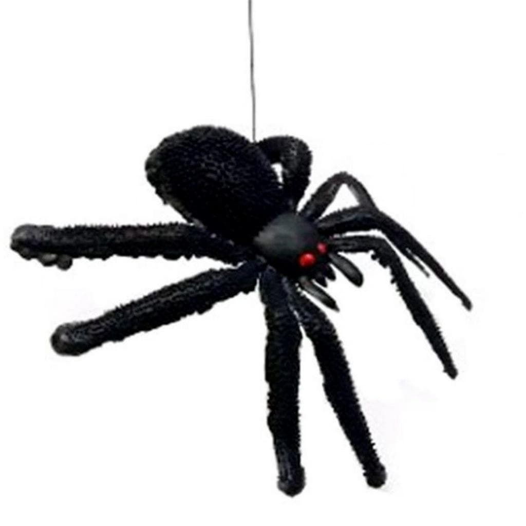 Brinquedo Aranha Pimpum Preta De Borracha