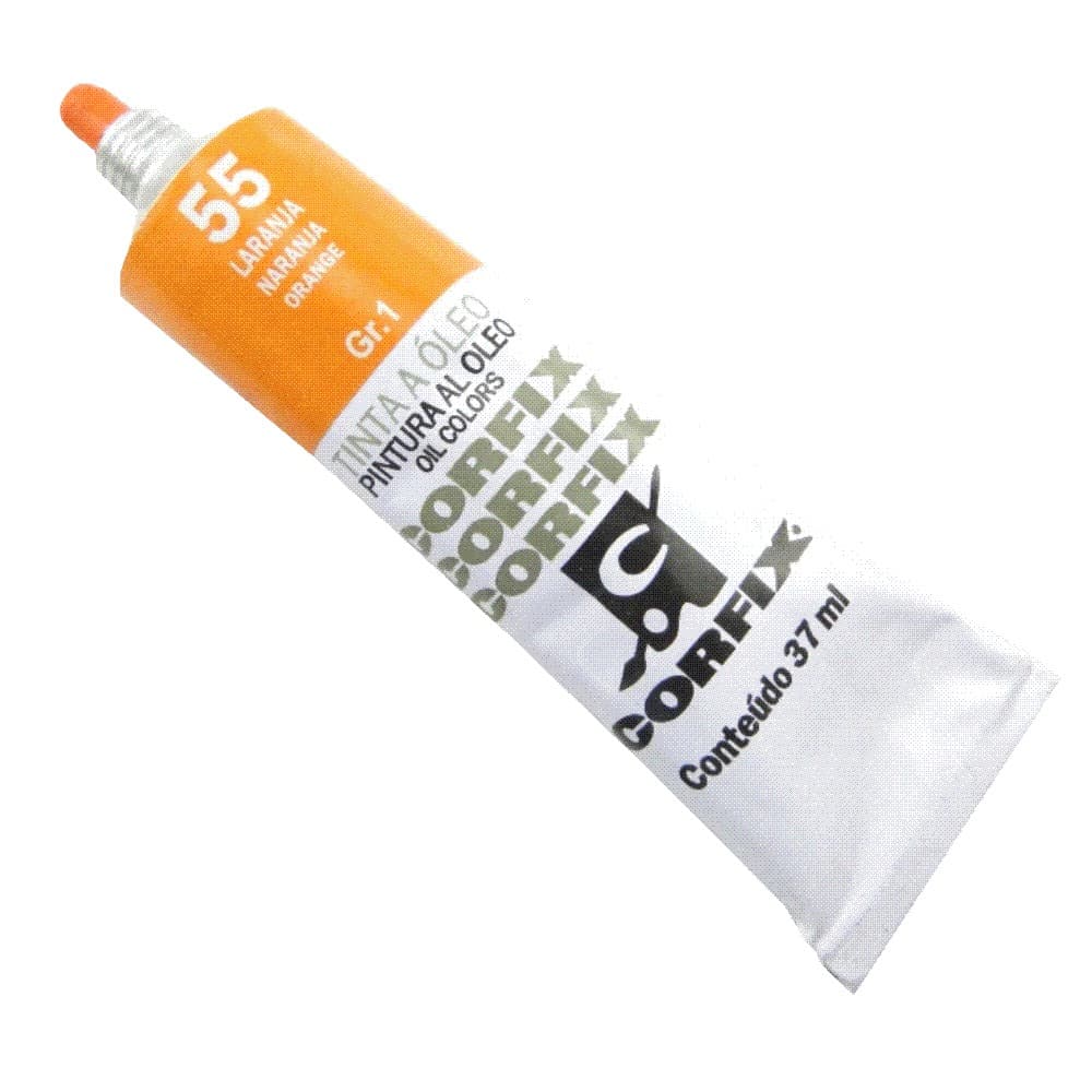 Tinta à Óleo para pintura em tela Corfix Bisnaga 37ml - 55 - Laranja