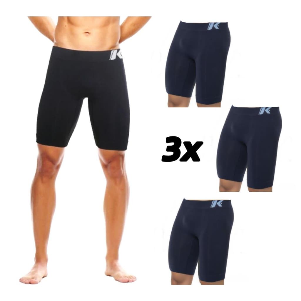 Kit 3 Bermudas Térmica Anti Assadura Sem Costura Esportiva