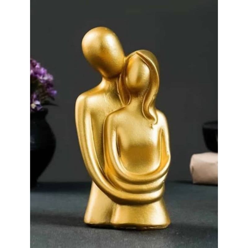Escultura casal abraçado, objeto de decoração gesso, moderno, minimalista, estátua.