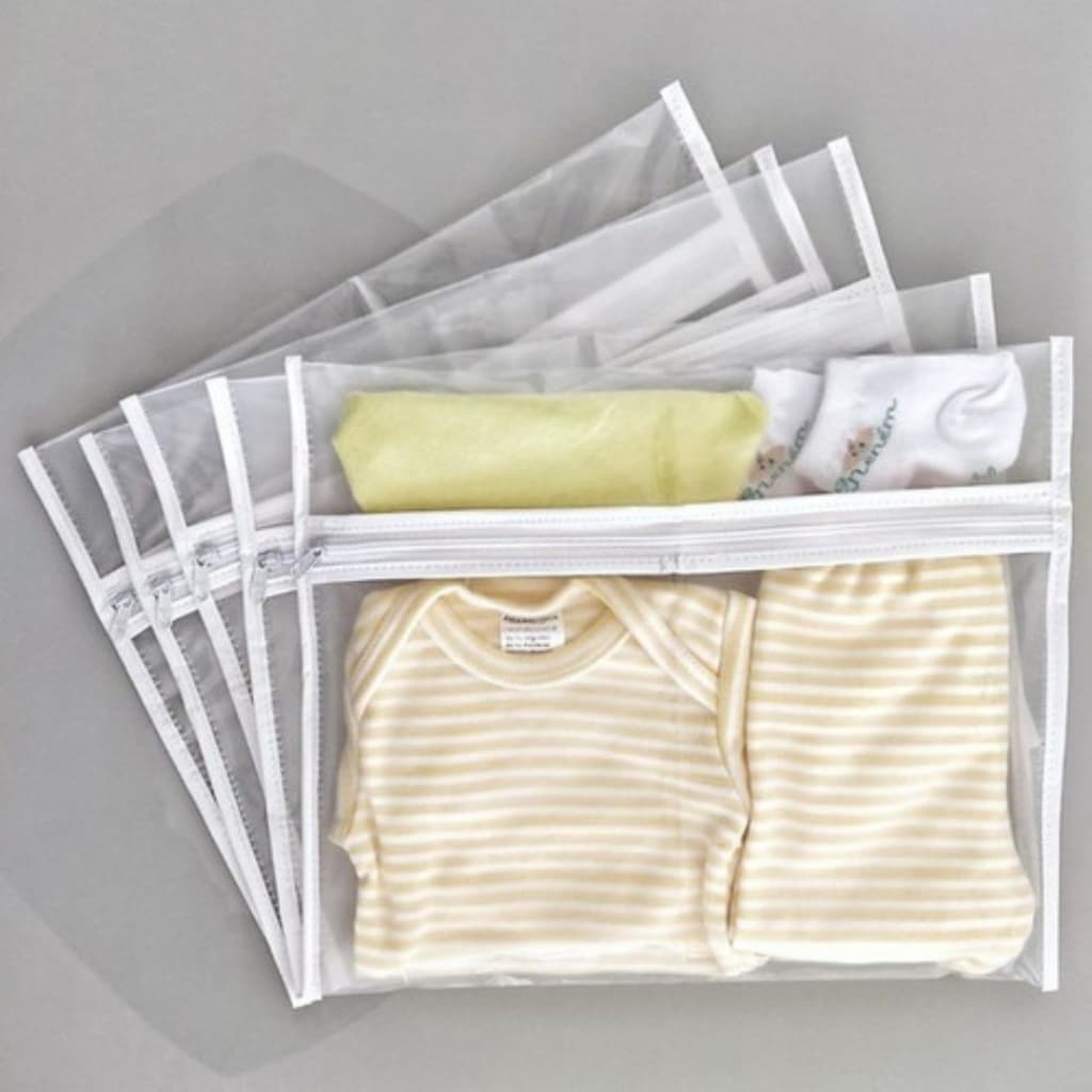 6 Saquinho Maternidade Organizador Viagem Mala Bebê 27x33 MALA/VIAGEM/ROUPA SECA/MOLHADA ROUPA LIMPA
