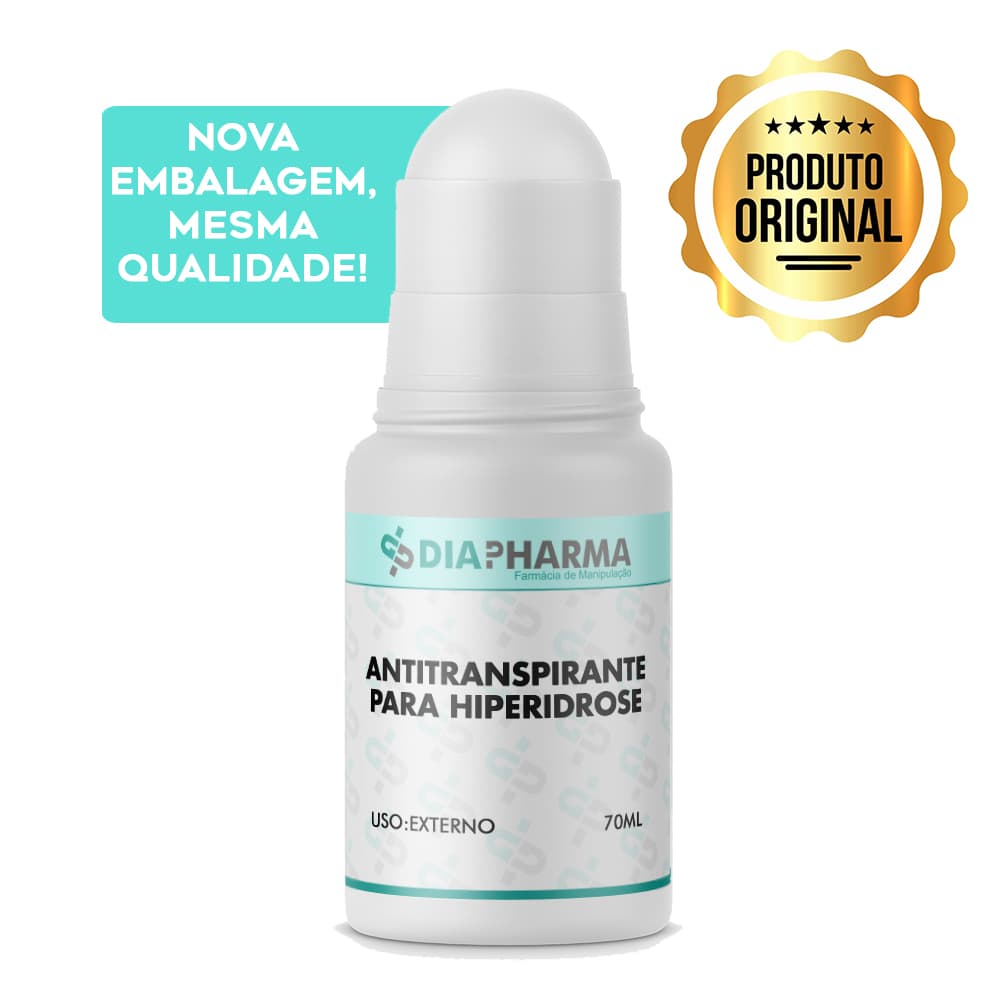 Antitranspirante Para Hiperidrose (suor Excessivo) - Em Roll On 70ml