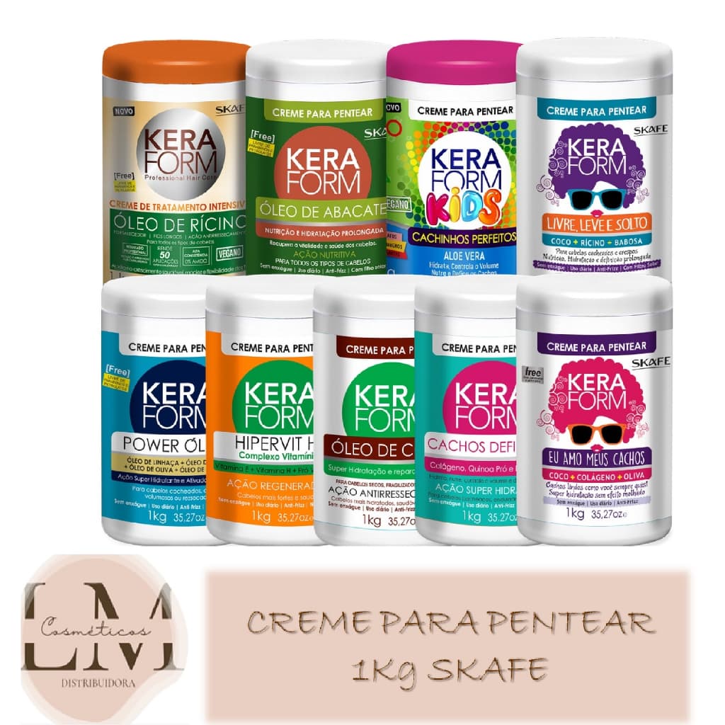 Creme para Pentear Skafe 1Kg (escolha o tipo)