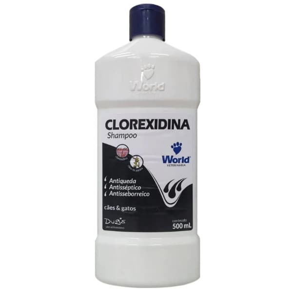 SHAMPOO WORLD CAES E GATOS 500ML clorexidina- USO VETERINARIO