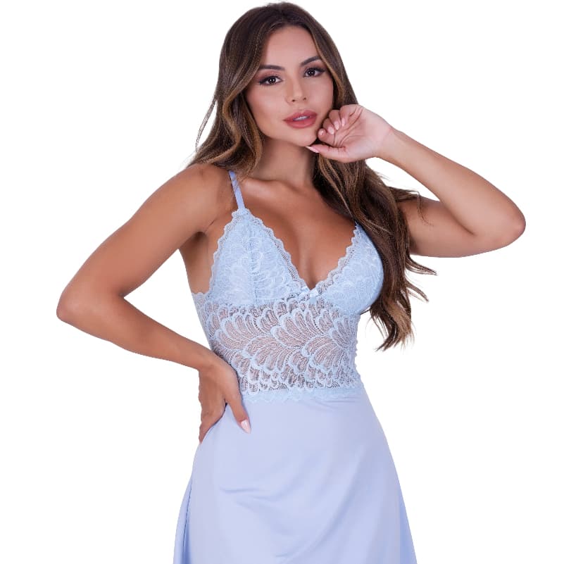 Camisola Sensual de Renda Sem Bojo Linha Noite Pijama Feminino Lingerie Feminina