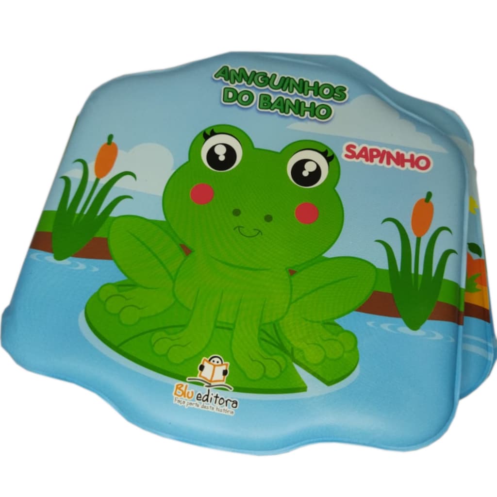 Livro Infantil - Coleção Amiguinhos do banho : Sapinho -  Blu Editora -  livros impermeáveis