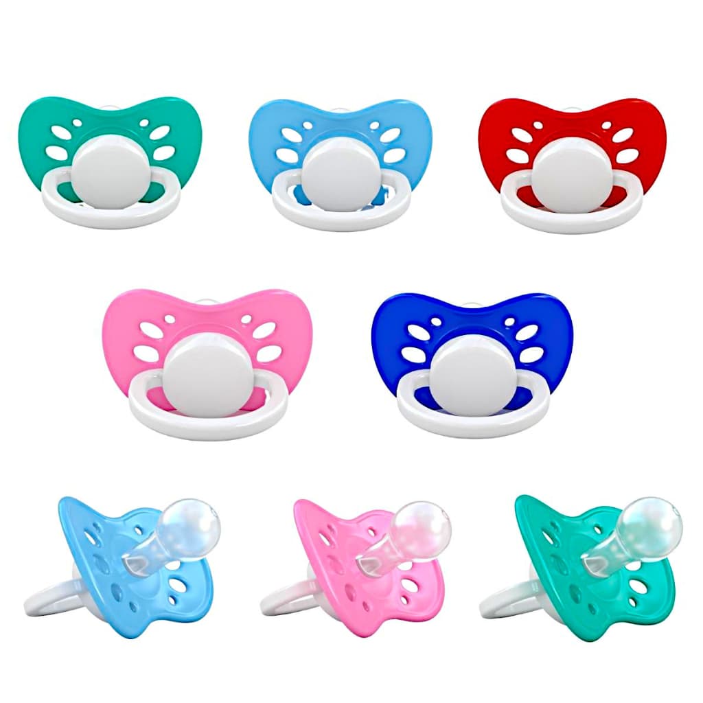 Chupeta Redonda Ventilada Bico de Silicone Premium Redondo Bebê Pacote c/10 Chupetas Menina Menino +6 M