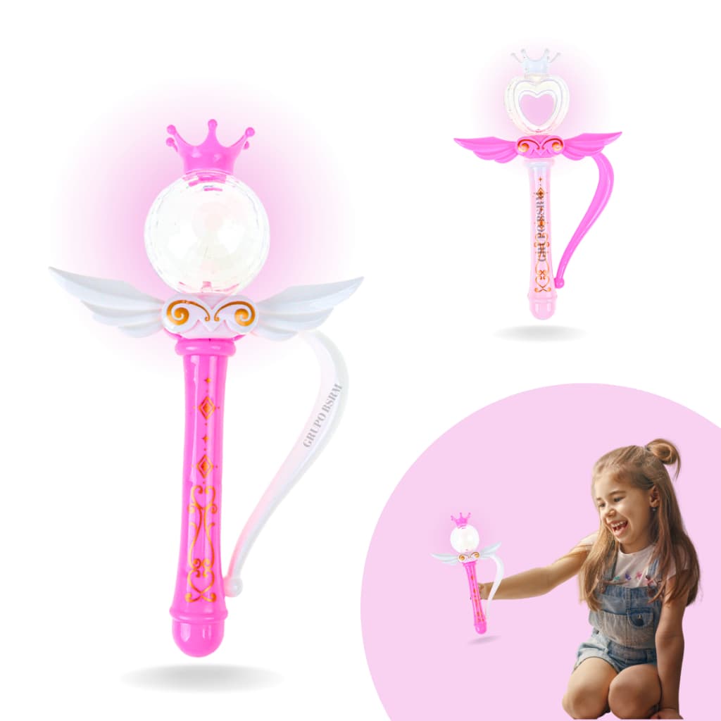 Varinha Mágica Com Luz Brinquedo Infantil Menina Fadinha