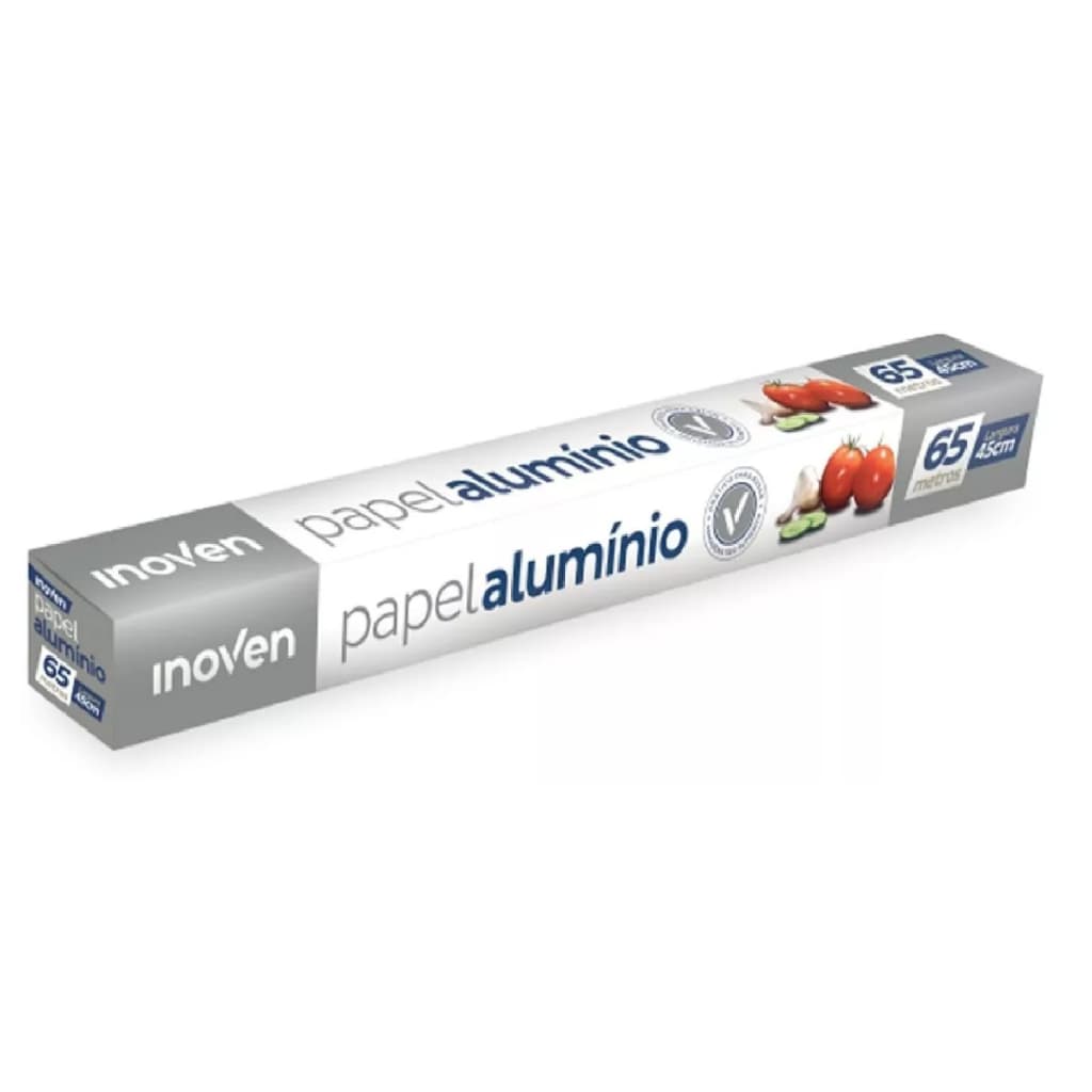 Rolo Bobina Papel Aluminio 45cm X 65 Metros Inoven