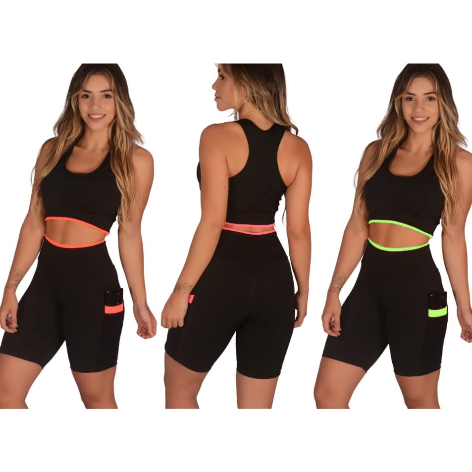 Kit 3 bermuda fitness academia caminhada lazer