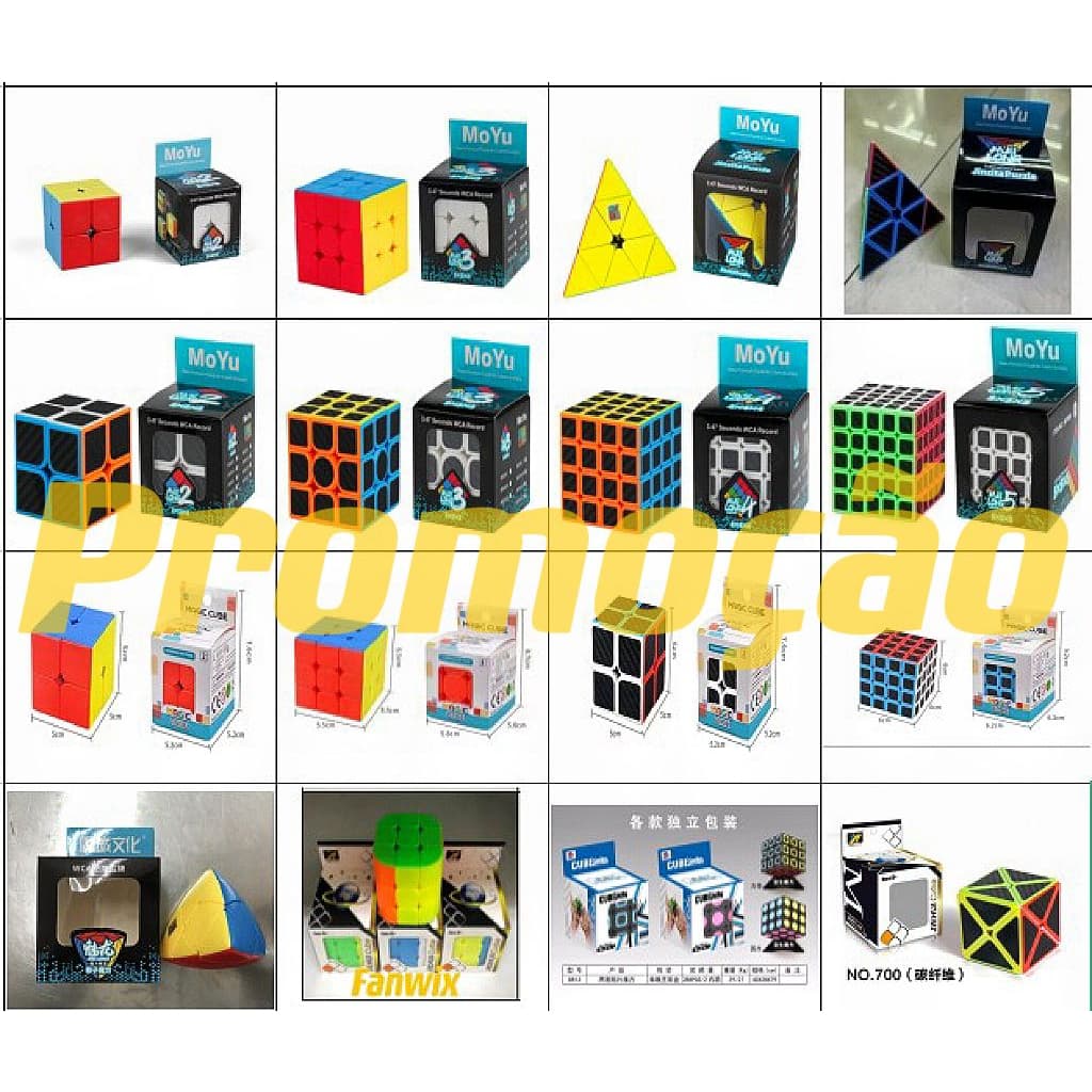 Cubo Mágico Interativo Profissional 3x3x3 e 2x2x2 4x4x4 5x5x5 Pirâmide Triângulo Original - Magic Cube, Fanwix