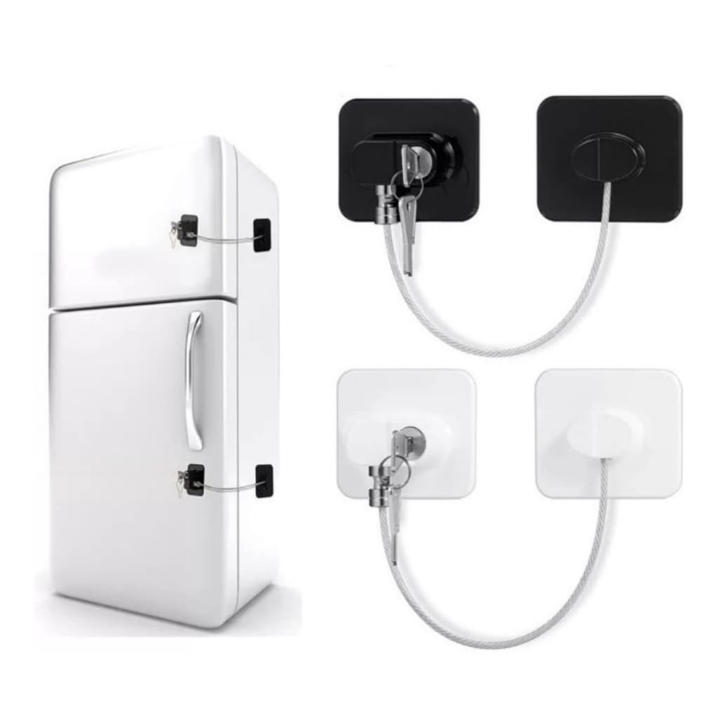 Kit Trava de Porta de Armário Tranca Cadeado Segurança Do Bebê Geladeira Freezer Gaveta Janela Porta Com Chave