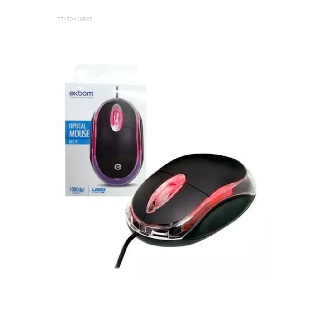 Mouse optico com fio exbom Ms-9
