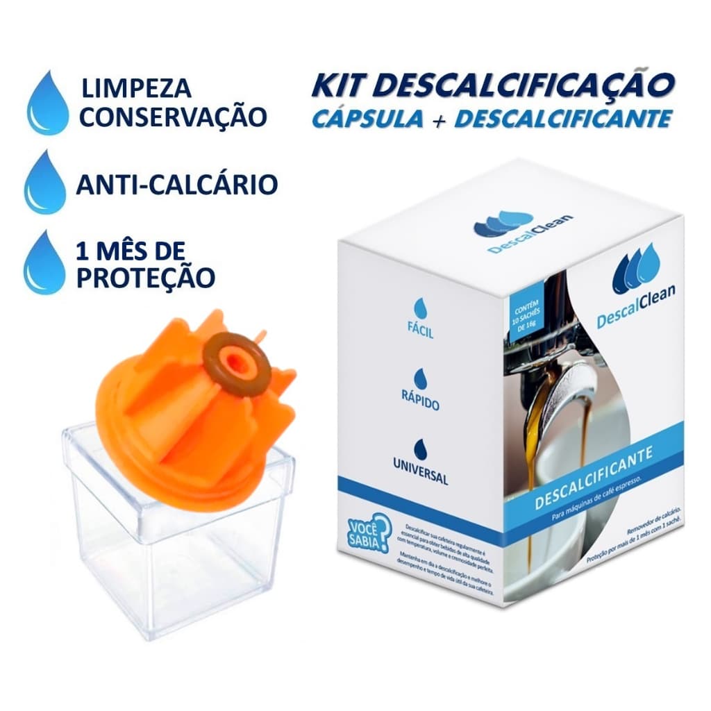 Kit 1 Cápsula Limpeza Três Corações Lov E Lov Premium Touch Passione Mais 1 Descalcificante