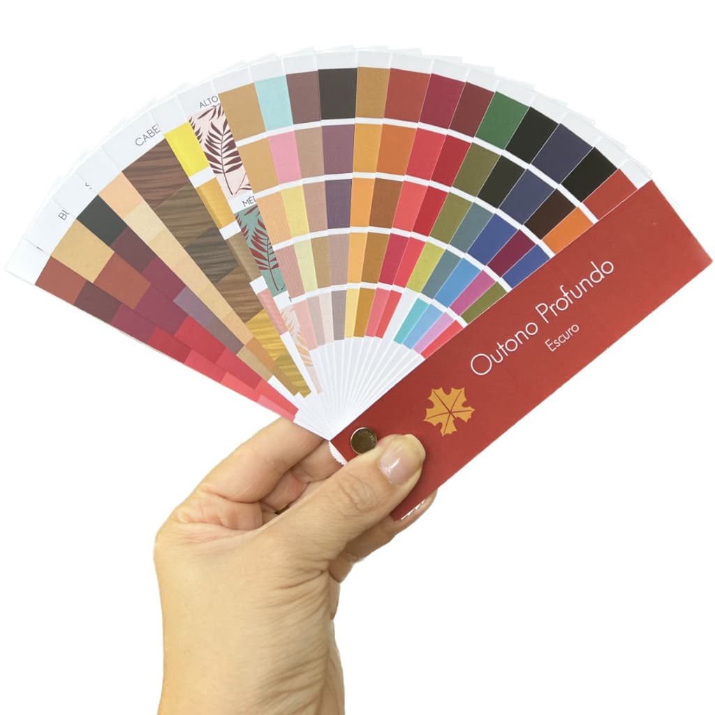 Paleta Cartela de Cores Coloração Pessoal OUTONO PROFUNDO ESCURO